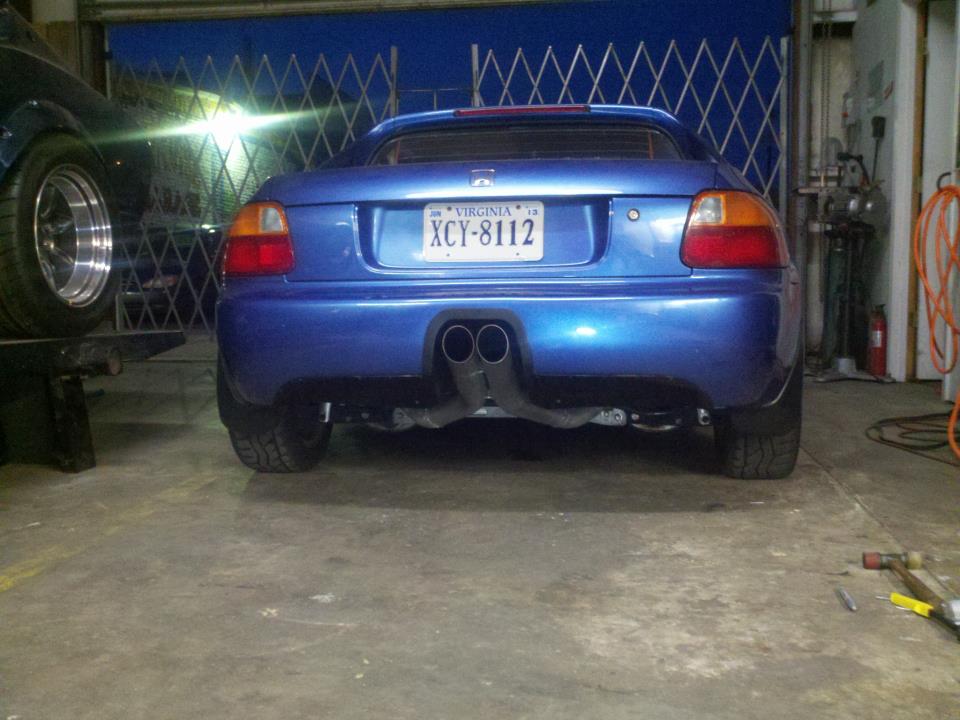 Dual exhaust for honda del sol #2