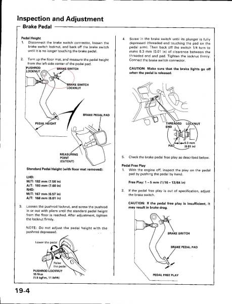 2002 Honda accord brake warning light #5