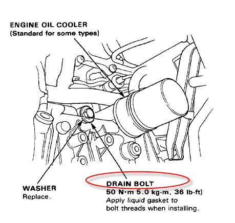 Engine block drain plug 2004 honda accord