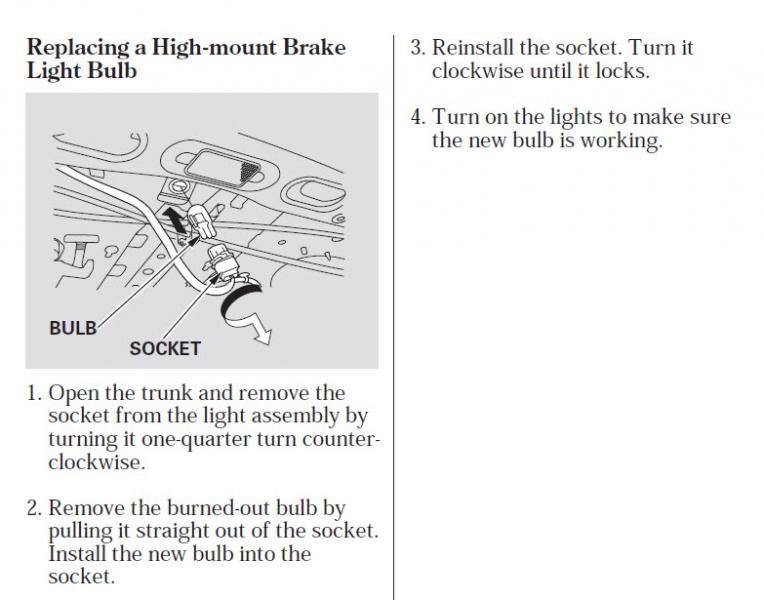 Brake lamp warning light honda accord #2