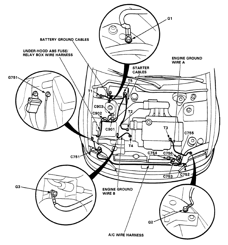 Honda civic engine illustration