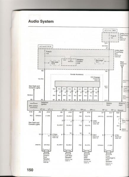 2002 civic ex stereo wiring diagram. Help please!!!! - Honda-Tech
