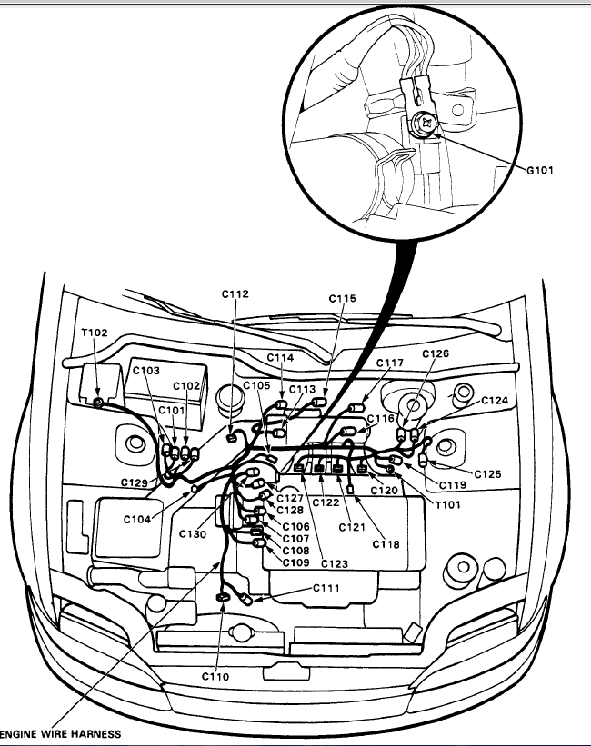 92 civic d15 engine harness diagram - Honda-Tech