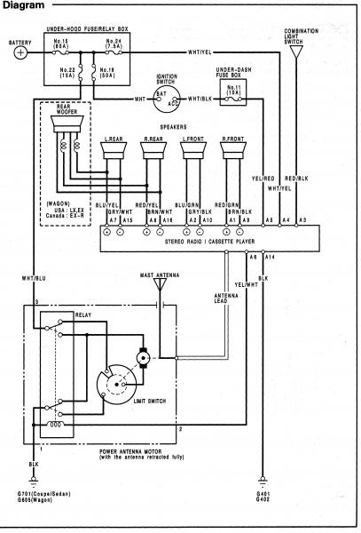 94 Accord EX radio wiring - Honda-Tech 94 accord transmission wiring diagrams 