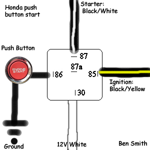 Push Button Start and Kill Switch / Ignition Bypass ... honda 400ex ignition wiring diagram 