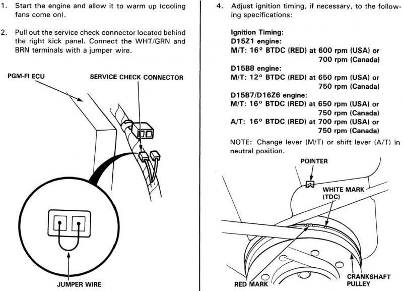 Ignition Timing Service Connector - Honda-Tech msd retard box wiring diagram 