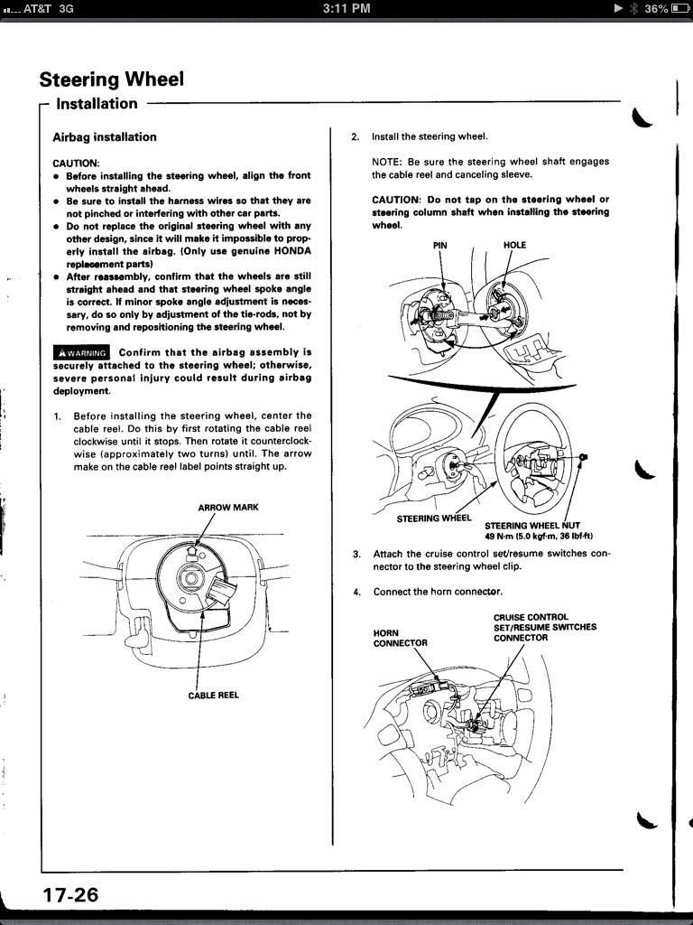 Itr Srs Momo Steering Wheel Installation Help Honda Tech Honda Forum Discussion