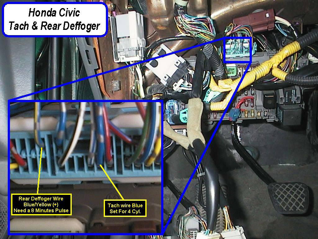 Honda/Acura Wire Colors with pictures - Honda-Tech 1992 honda civic fuse box wiring diagram 