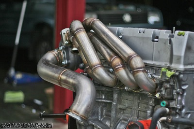 PLM Power Driven Downpipe fur T3 Top Mount Turbokrümmer für Honda