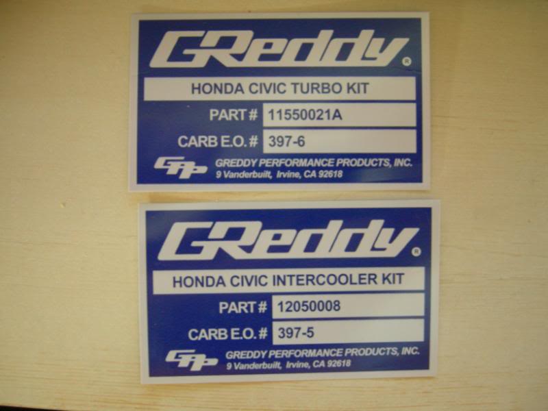 Rebirth of Greddy CARB stickers anyone??? - Honda-Tech - Honda Forum  Discussion