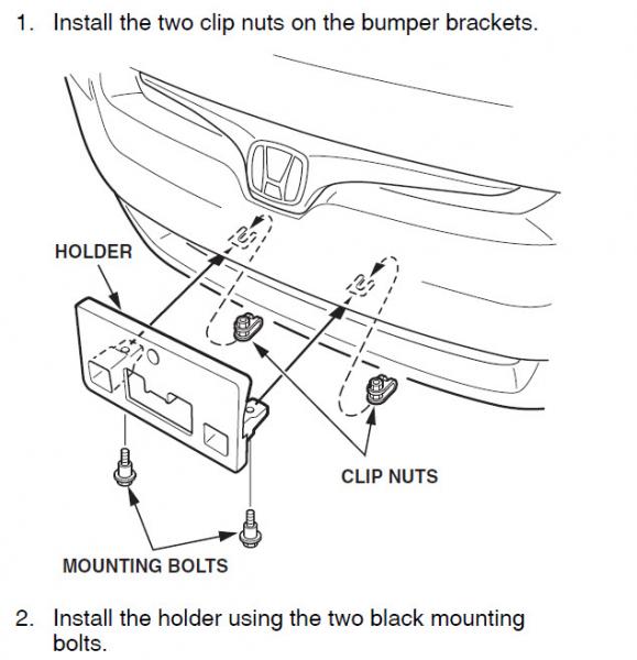 REQUEST: Guide to installing front license plate bracket