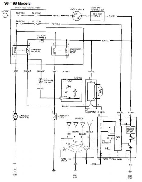 96 Civic A  C Compressor Wiring Questions