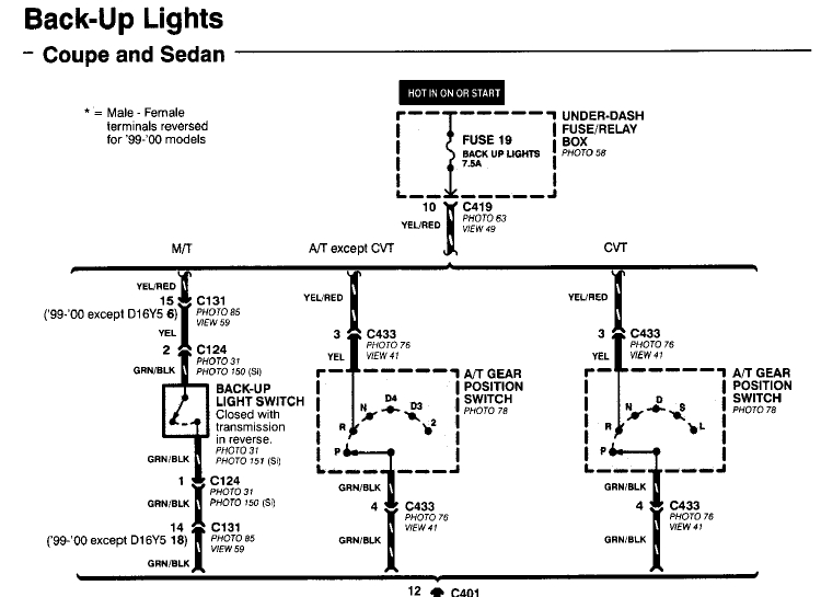 Reverse Light Wiring Diagram from honda-tech.com