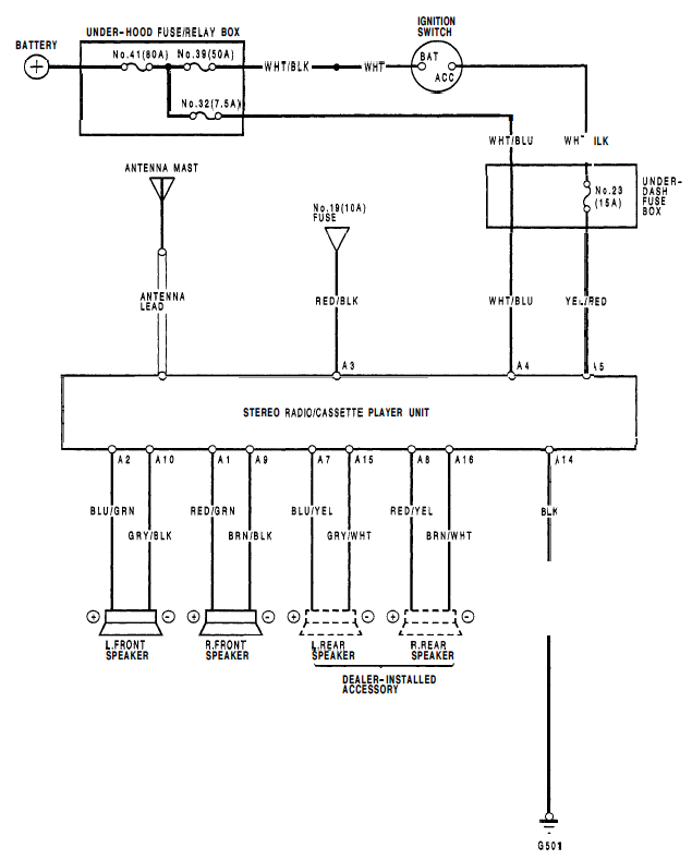 97 Civic Speaker Wiring Diagram, 1997 Civic Wiring Harness Diagram