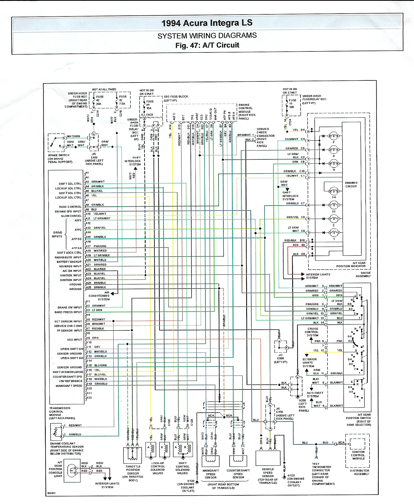 Integra TCM wiring schematic for Auto swap... - Honda-Tech - Honda