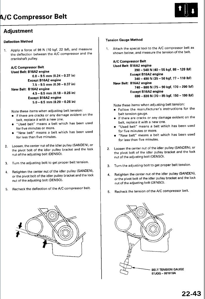 alternator belt tension