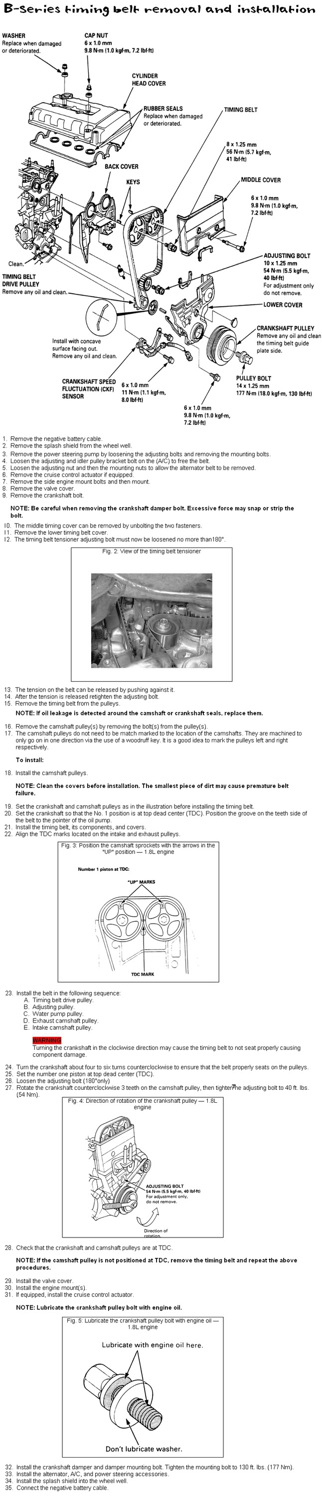 Please help: Timing belt tension/slack adjustment - Honda-Tech