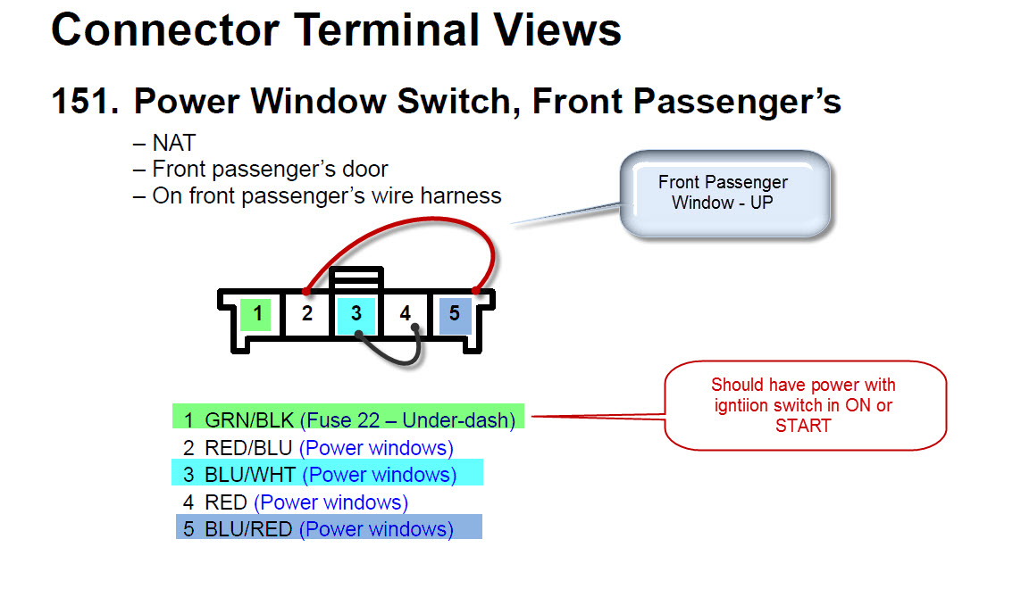 Wiring Diagram For Power Window Switches
