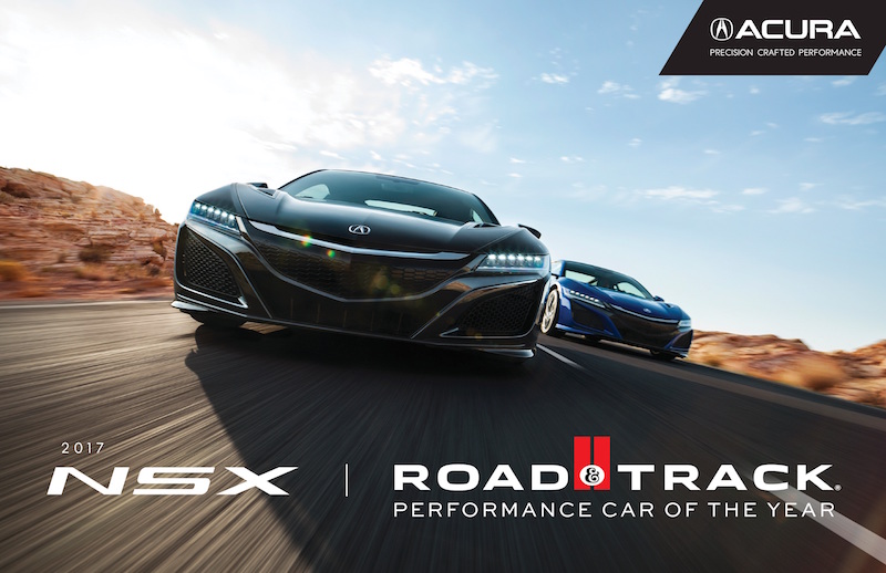 2017 NSX Named Road & Track’s Performance Car of the Year
