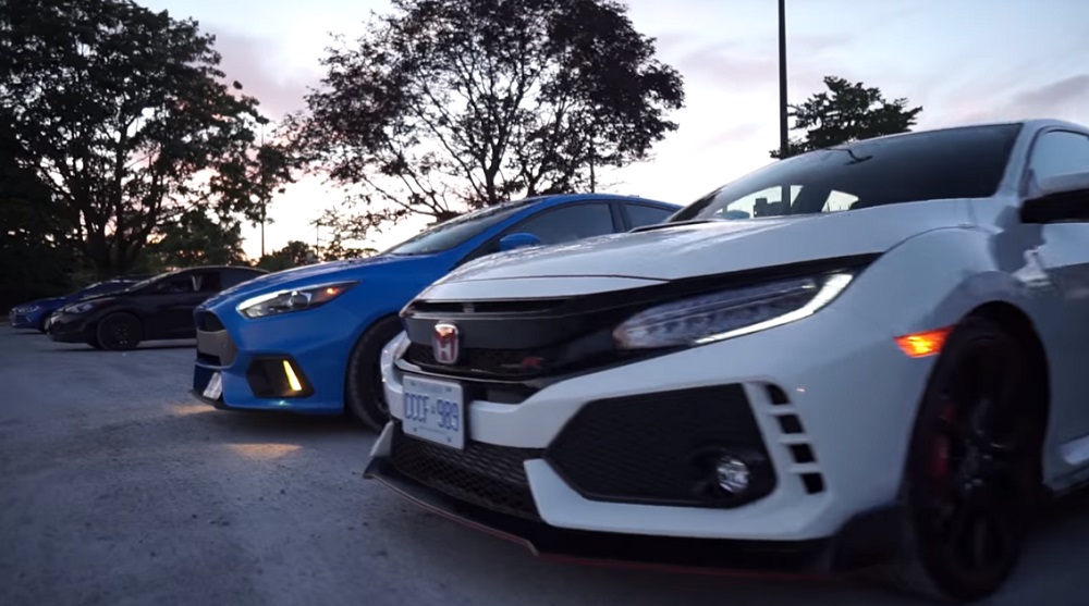 Civic Type R vs. WRX STi vs. Focus RS (Video)