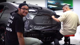2017 Civic Type R Gets Matte Grey Wrap Job