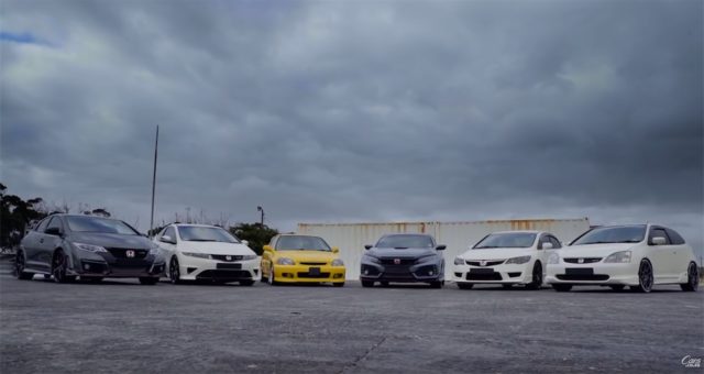 All generations of Civic Type R together.