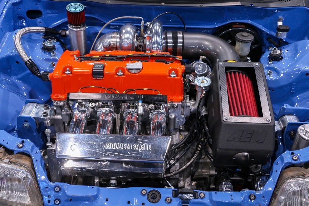 AEM/Bisimoto Civic Wagovan engine