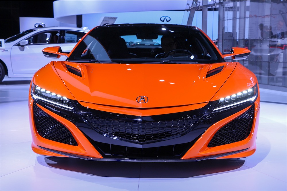 Acura NSX in orange.