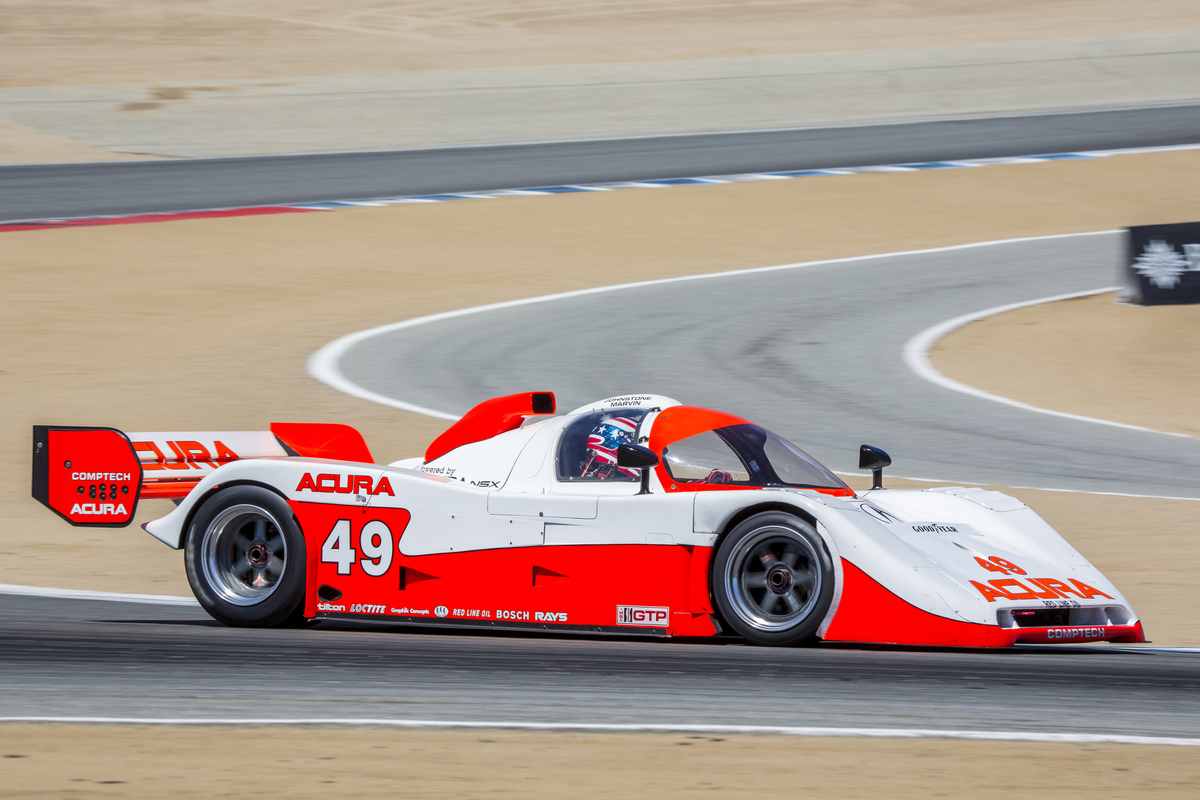 Parker Johnstone in the Spice Acura at the Monterey Motorsports