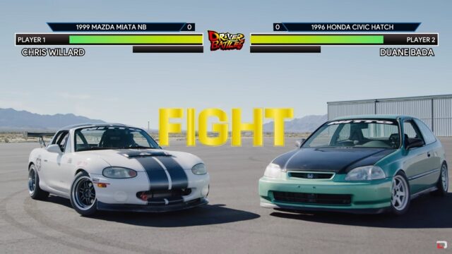 Honda Civic EK vs Miata Track Battle