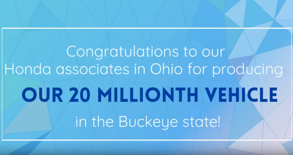 20th million Ohio Honda