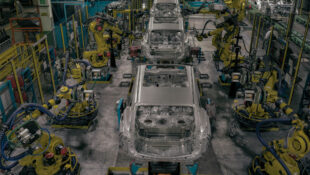 Honda Acura MDX being assembled inside Honda Motor Co factory