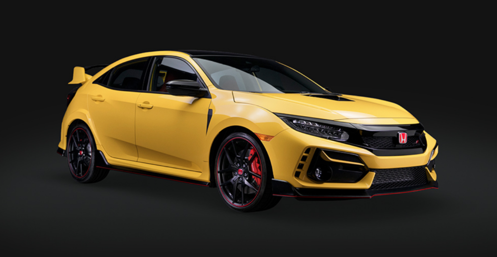Honda Civic Type R Limited Edition Phoenix Yellow Lightened Track Performance Model