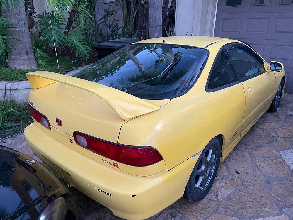2000 Integra Type R Phoenix Yellow Sun Faded Abandoned California