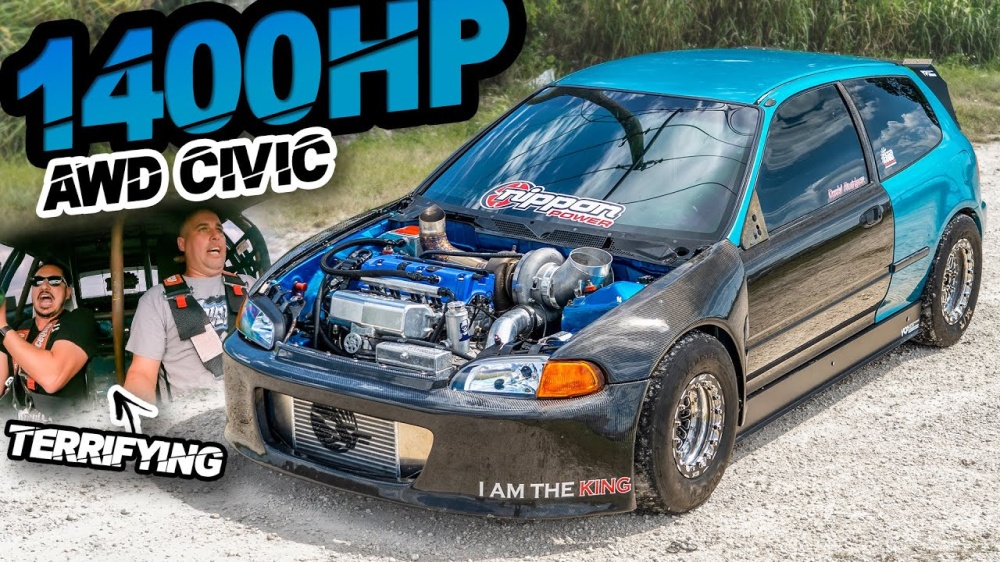 1400-HP AWD Honda Civic Gets That Racing Channel’s Badge of Approval